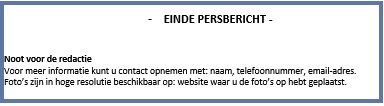 Einde van het bericht