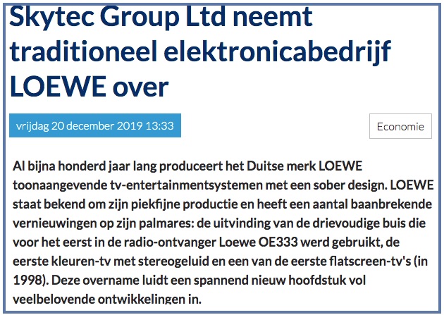 Overname bedrijf pers