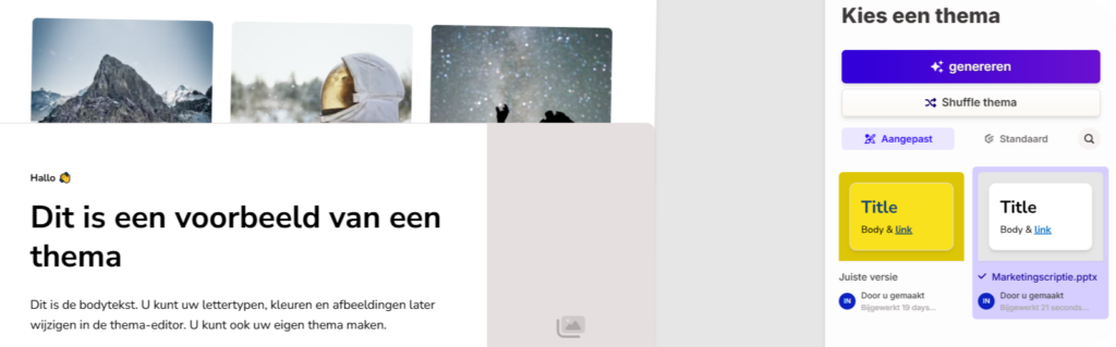 huisstijl toevoegen